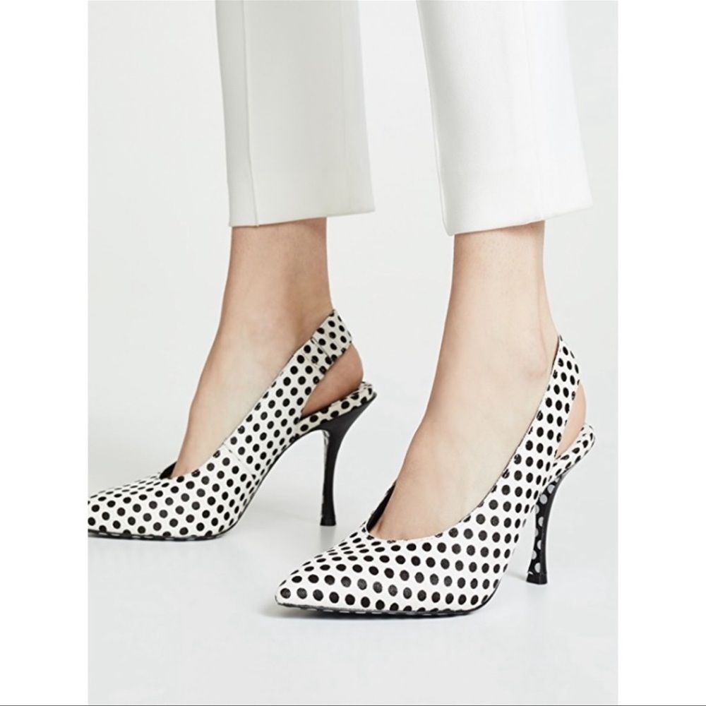 New without Box alice + olivia Innet Dot Print Slingback Pump Sz 8